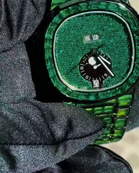 patek philippe green diamond watch|Patek Philippe watch price list.